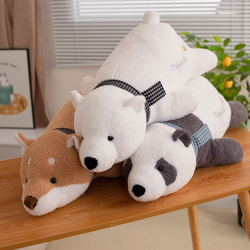 Creative Plush Toys: White Bear, Shiba Inu, and Panda
