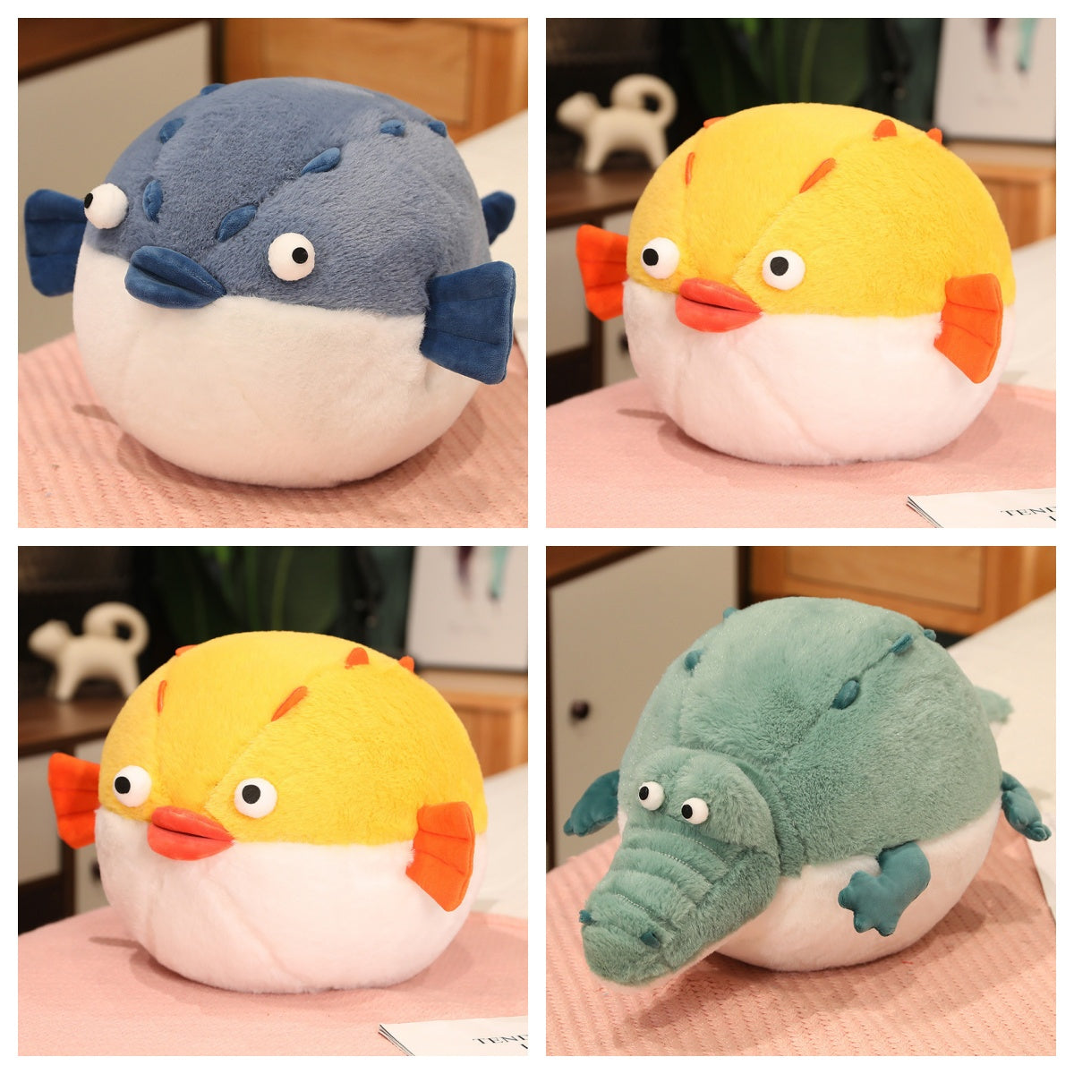 Plush toys of Crocodile  & Pufferfish