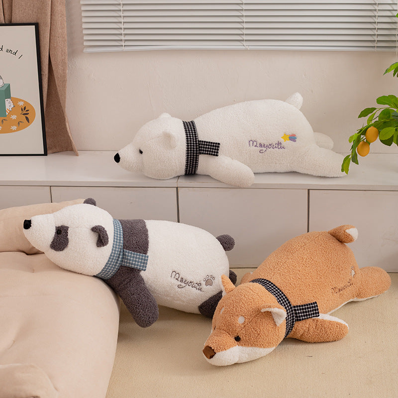 Creative Plush Toys: White Bear, Shiba Inu, and Panda