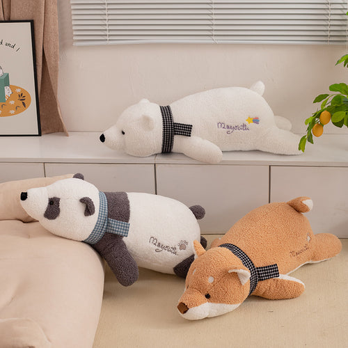 Creative Plush Toys: White Bear, Shiba Inu, and Panda