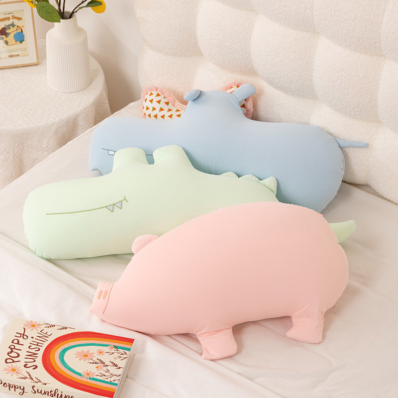 Cute Microbead Crocodile Plush Pillow &  Hippo Plush Toy