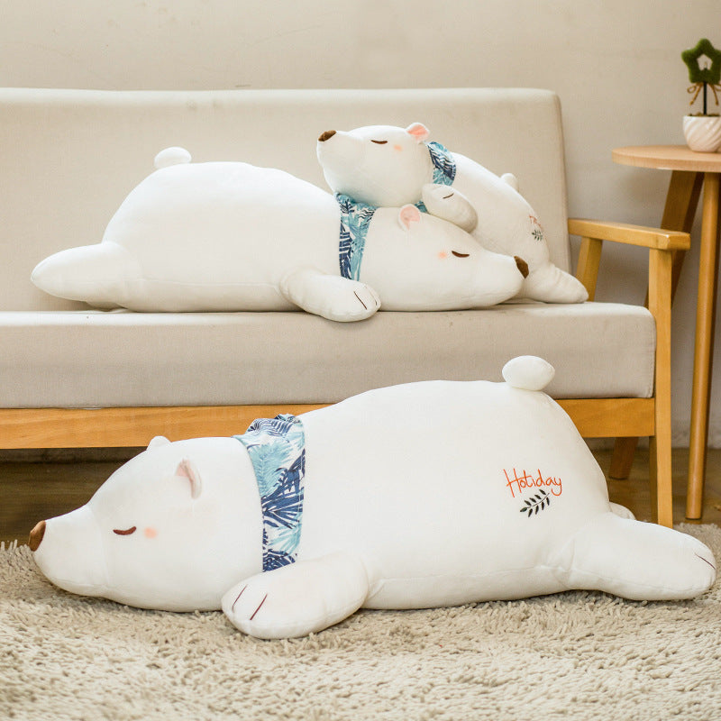 Creative Plush Toys: White Bear, Shiba Inu, and Panda