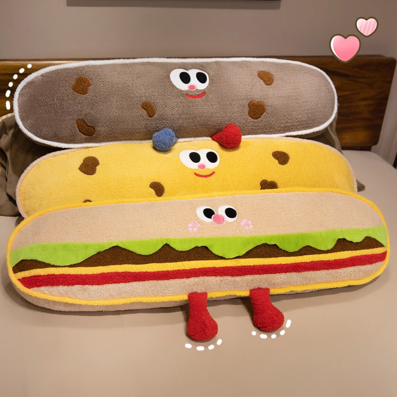 Hamburger & Cookie Bedside Plush Pillows