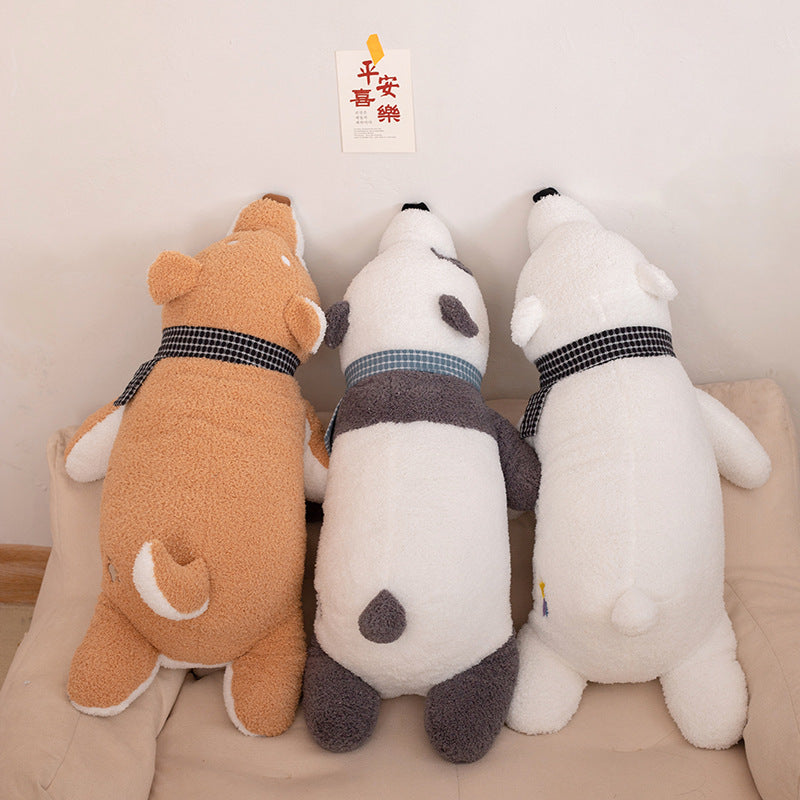 Creative Plush Toys: White Bear, Shiba Inu, and Panda