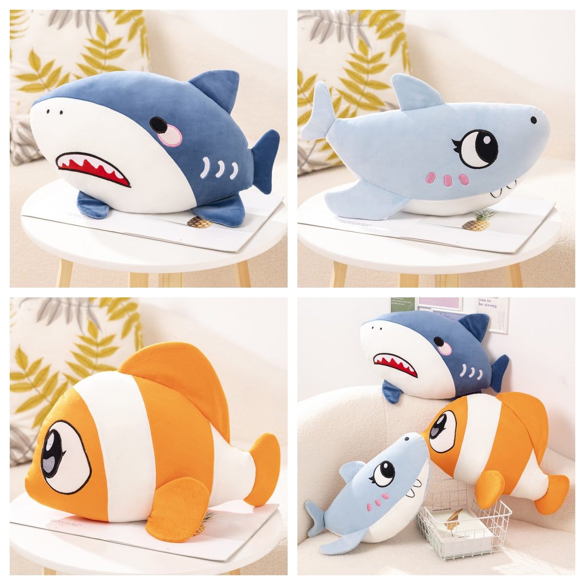 Cute Shark Plush Pillow Toy