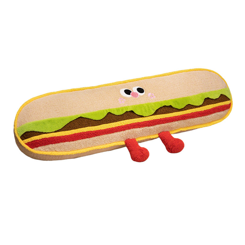 Hamburger & Cookie Bedside Plush Pillows