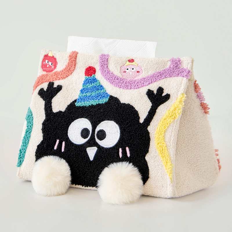 B2B custom quirky plush tissue cover sourcing for global desk accessory and gift distributors.