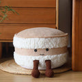 Bulk custom kawaii food-shaped seating cushion footstool for wholesale home decor vendors.