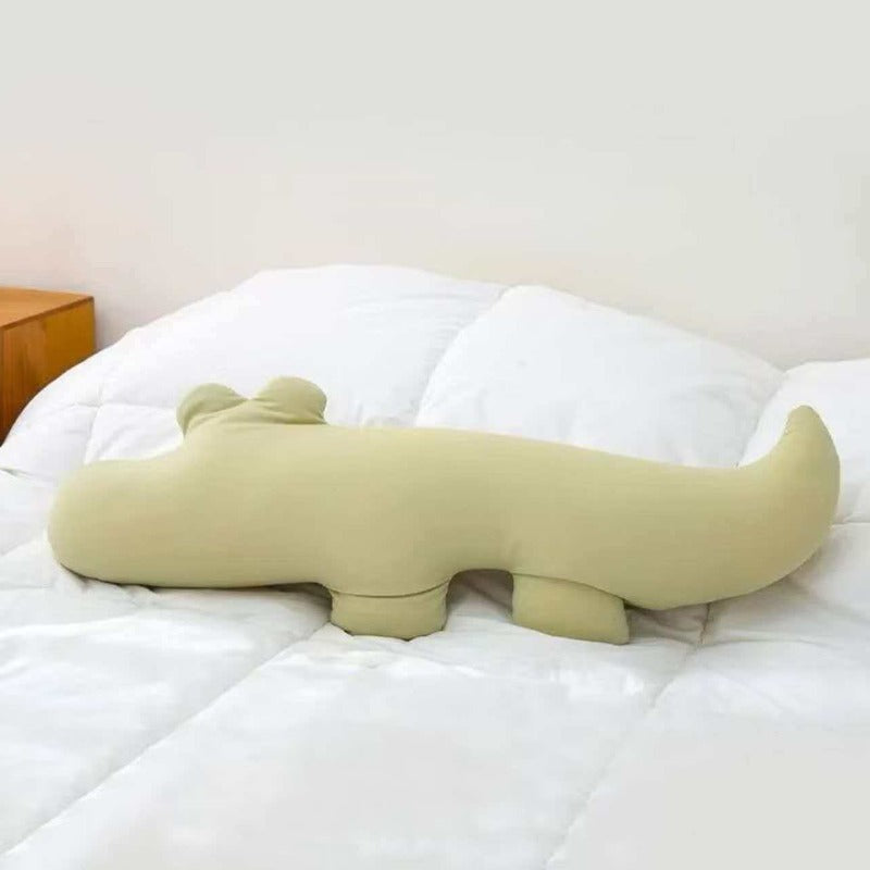 Bulk custom pastel green crocodile squishy plush body pillow cushion for worldwide wholesale vendors.
