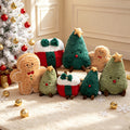 Bulk festive christmas cushion collection arranged neatly for seasonal visual merchandising, perfect for boutique room decor.