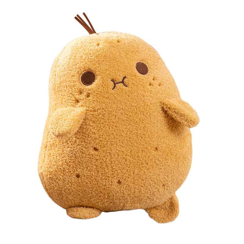 Bulk funny vegetable stuffed toy potato isolated on a clean white background, optimized for e-commerce vendor catalog.