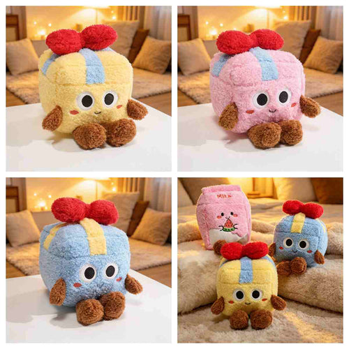 Bulk plush gift box stuffed toy collection with cute faces and feet, optimized for cross-border B2B supply.