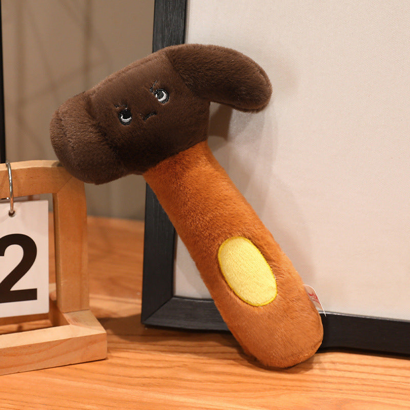 Wholesale plush hammer stress relief novelty toy for bulk corporate event gifting.
