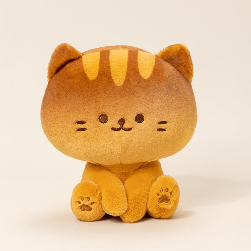 Wholesale classic sitting orange cat plush for bulk retail and gift shops.