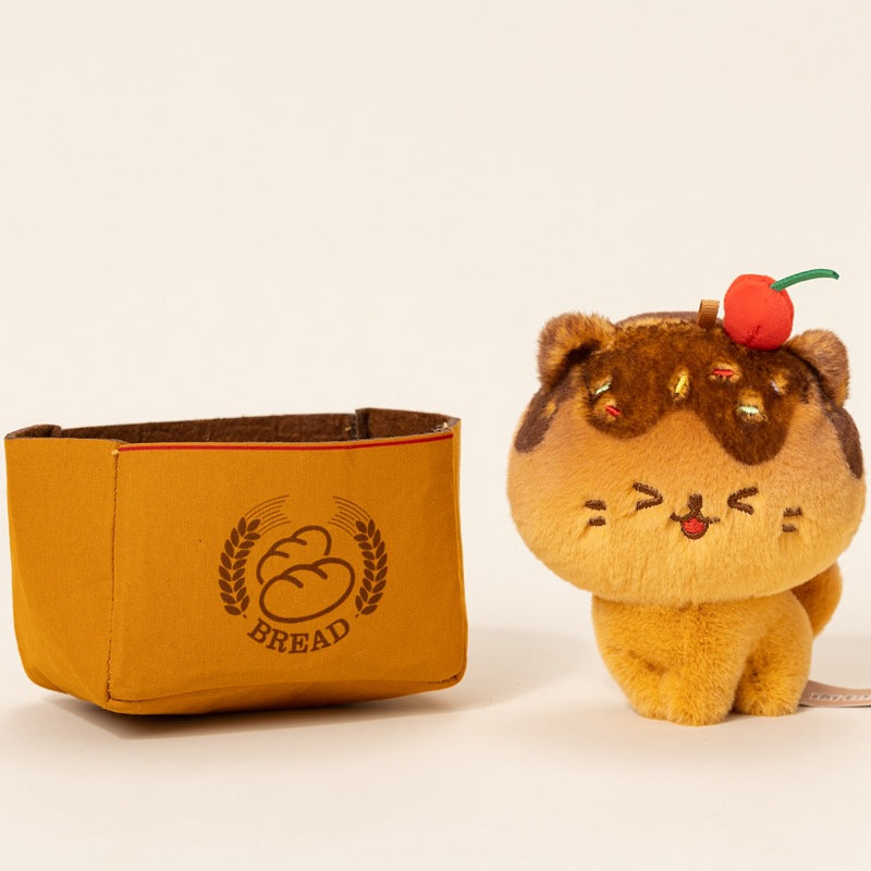 Dessert themed cat plush set manufactured for custom OEM and gift shops.