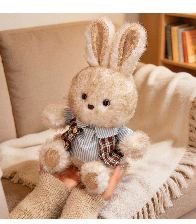 Cute bunny plushie with clothes bulk claw machine toys