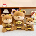 Factory-direct cute bear plush family assortment on a rug, ideal for cross-channel retail.
