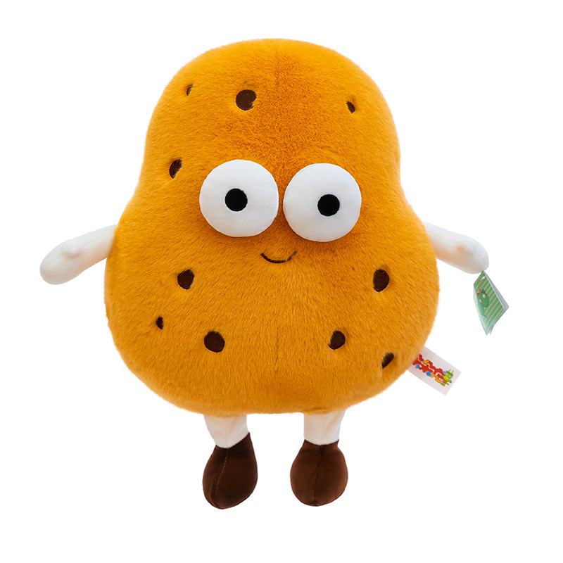 Factory direct funny big-eyed potato plush doll on a white background for global wholesale.