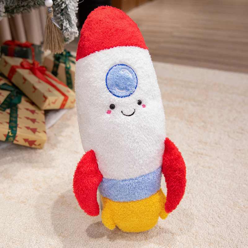 Factory-direct cute rocket plushie standing upright for global B2B export and wholesale.
