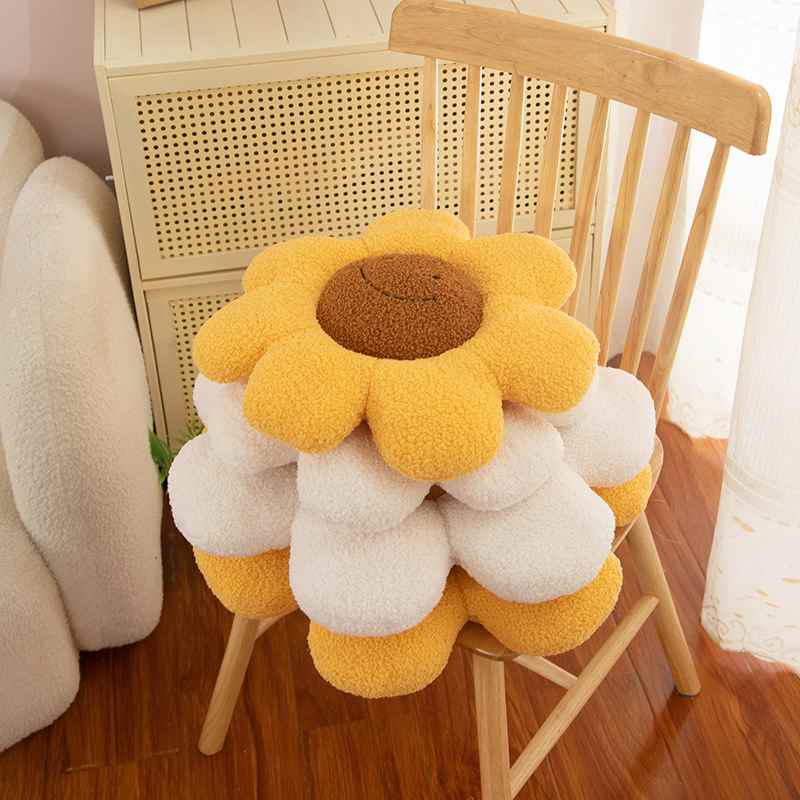 High-ROI aesthetic floral chair cushions stacked on wooden chair, optimized for retail distributors.