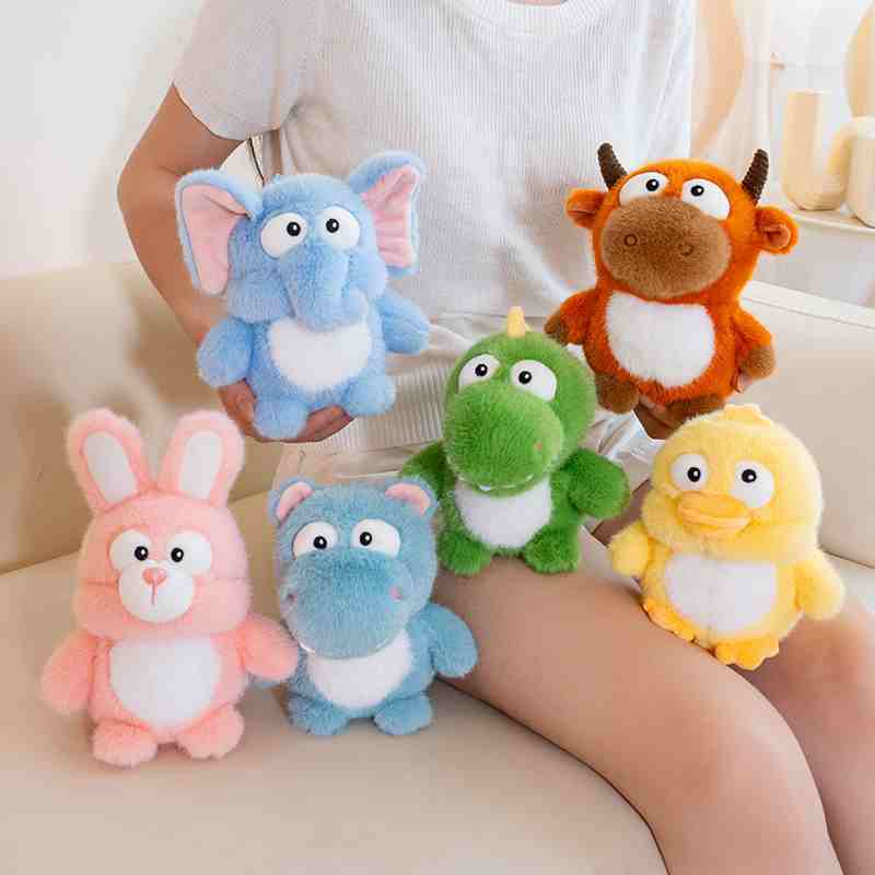 High-ROI funny cartoon animal plush collection held by a model, ideal for cross-channel retail bundle sales and volume B2B ordering.