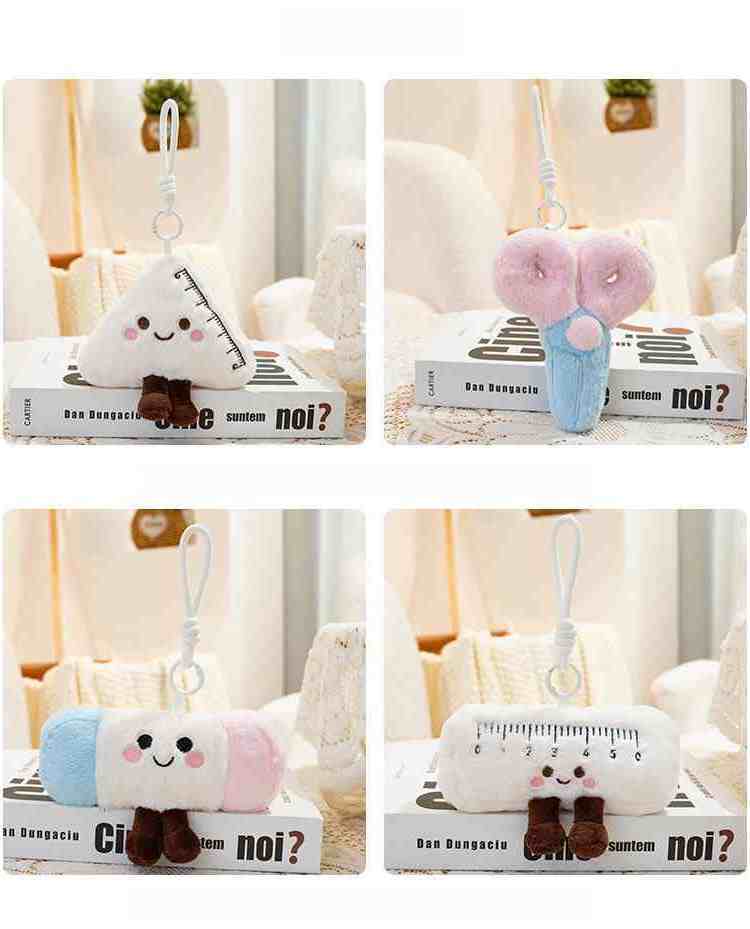 Large Kawaii stationery plush cushions including calculators and erasers for FEC redemption counters.