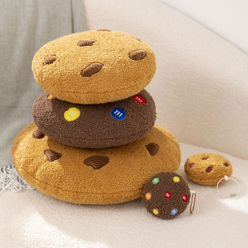 Mini cookie plush keychain charms for bulk promotional giveaways and gift shop supplies.