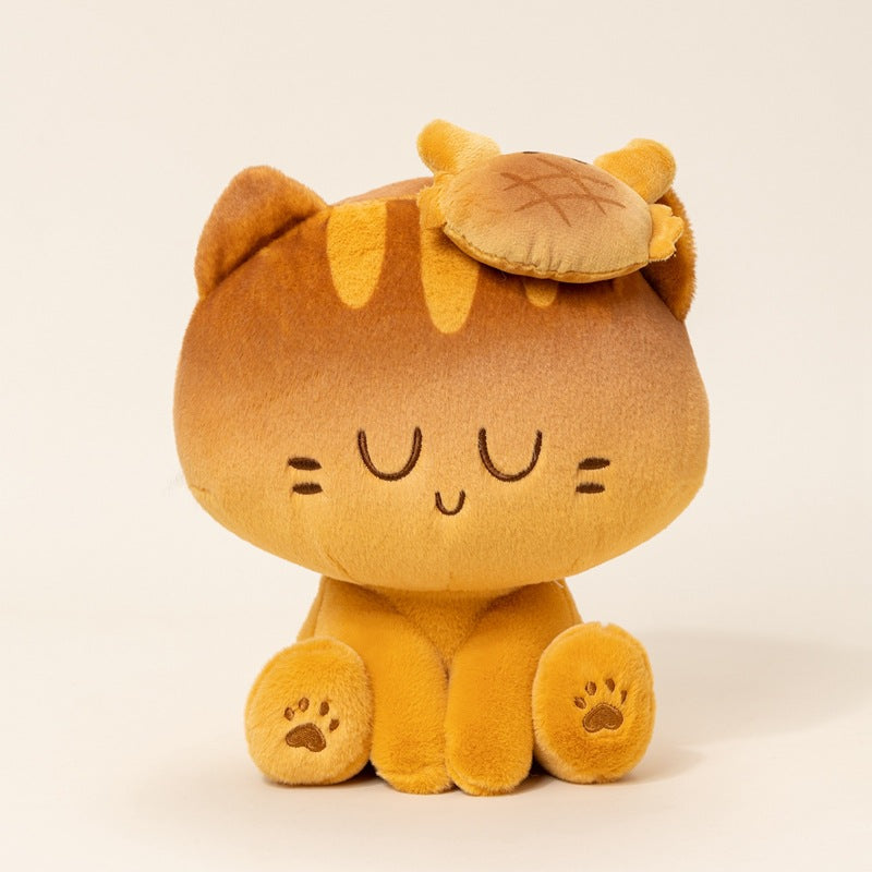 Novelty pastry/crab cat plush for B2B sourcing and novelty stores.
