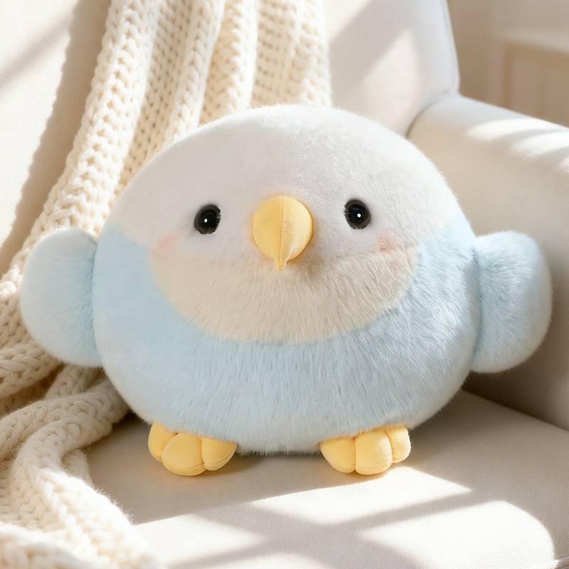 oem-light-blue-budgie-bird-plushie-pillow-wholesale