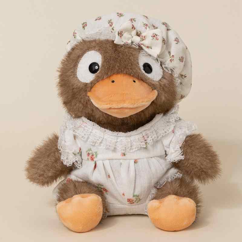 Premium floral nightcap duck plush for FEC redemption counter rewards.