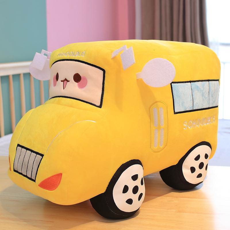 Premium yellow school bus stuffed animal plush cushion from a reliable B2B supplier.