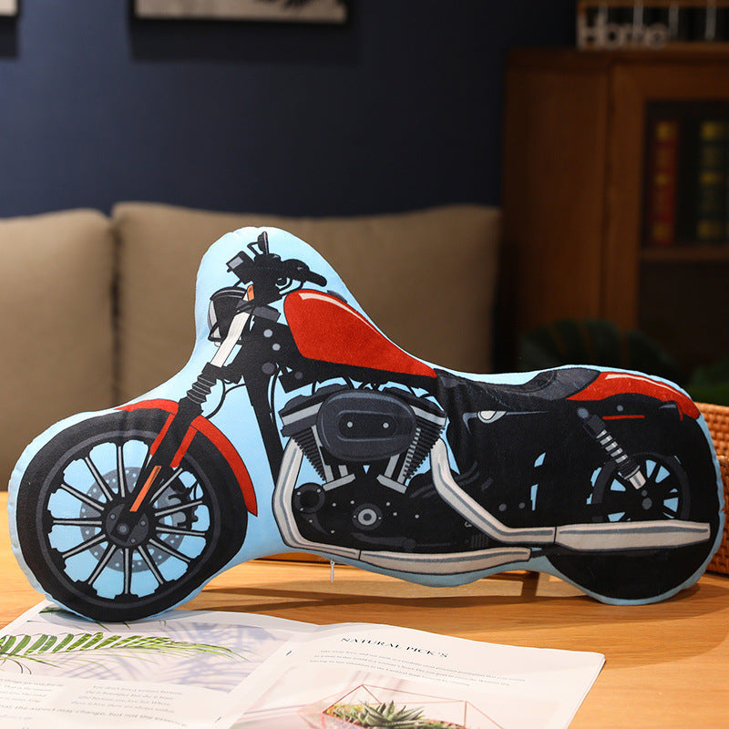 Cute Cartoon Pillow — Car, Police Car, and Excavator Designs