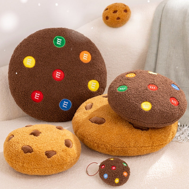 Wholesale chocolate chip cookie plush pillow for boutique home decor inventory.
