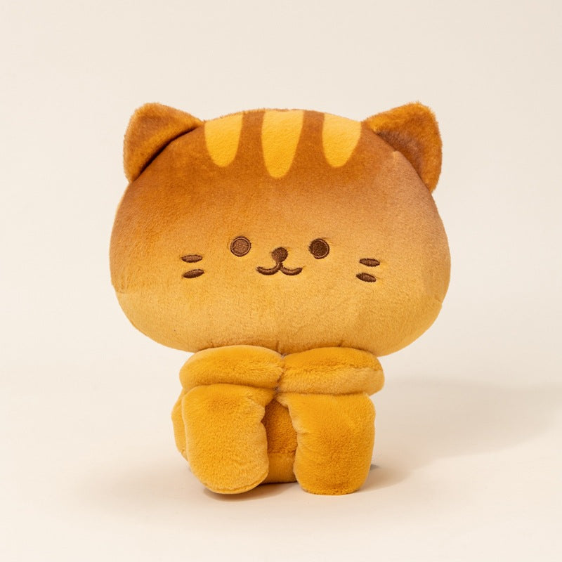 Wholesale classic sitting orange cat plush for bulk retail and gift shops.