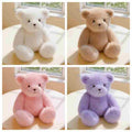 Wholesale pastel fluffy teddy bear assortment catalog featuring single product shots for global B2B sourcing.