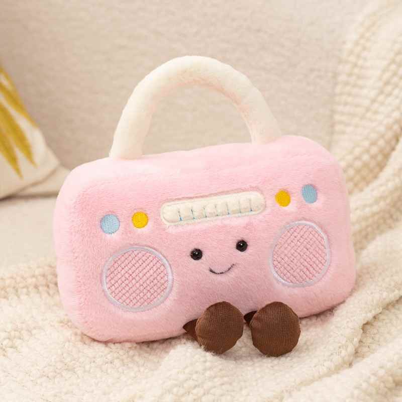 Wholesale pembe pink retro radio plush