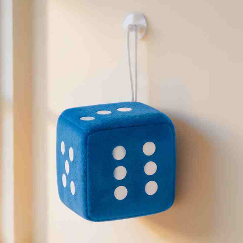 Wholesale blue plush dice toy, a high-ROI claw machine prize for arcade operators.