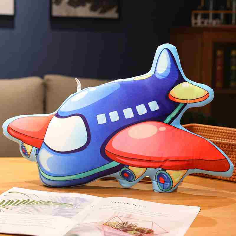 Wholesale airplane plush pillow, a high-turnover item for toy store supply and nursery decor.